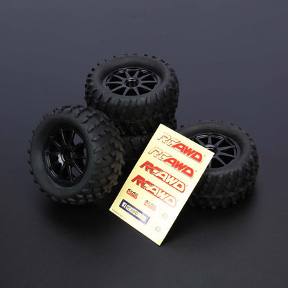 RCAWD 1/16 RC Tires Pre - glued for MJX Hyper go RC truck LG - 007BL LG - 008BL - RCAWD