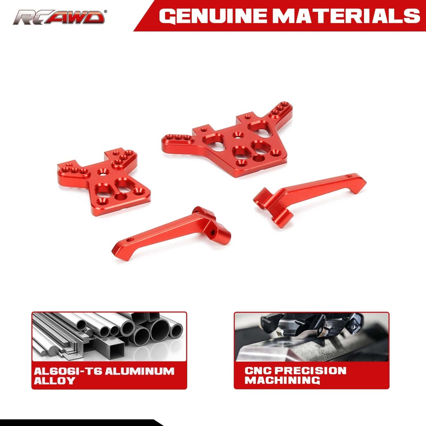 RCAWD 1/18 Traxxas Latrax Aluminium Shock Tower Set - RCAWD