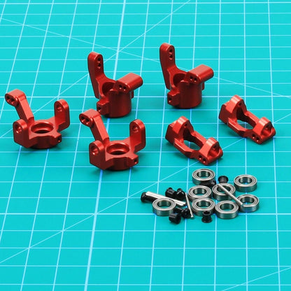 RCAWD 1/18 Traxxas Latrax Aluminum Steering Blocks & Carriers Stub Axle & Caster blocks (c - hubs) Set - RCAWD