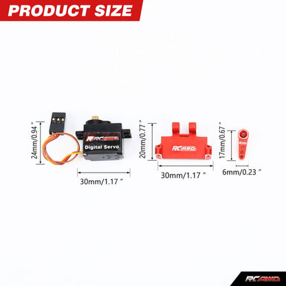 RCAWD 12g SCX24 Servo Set - RCAWD