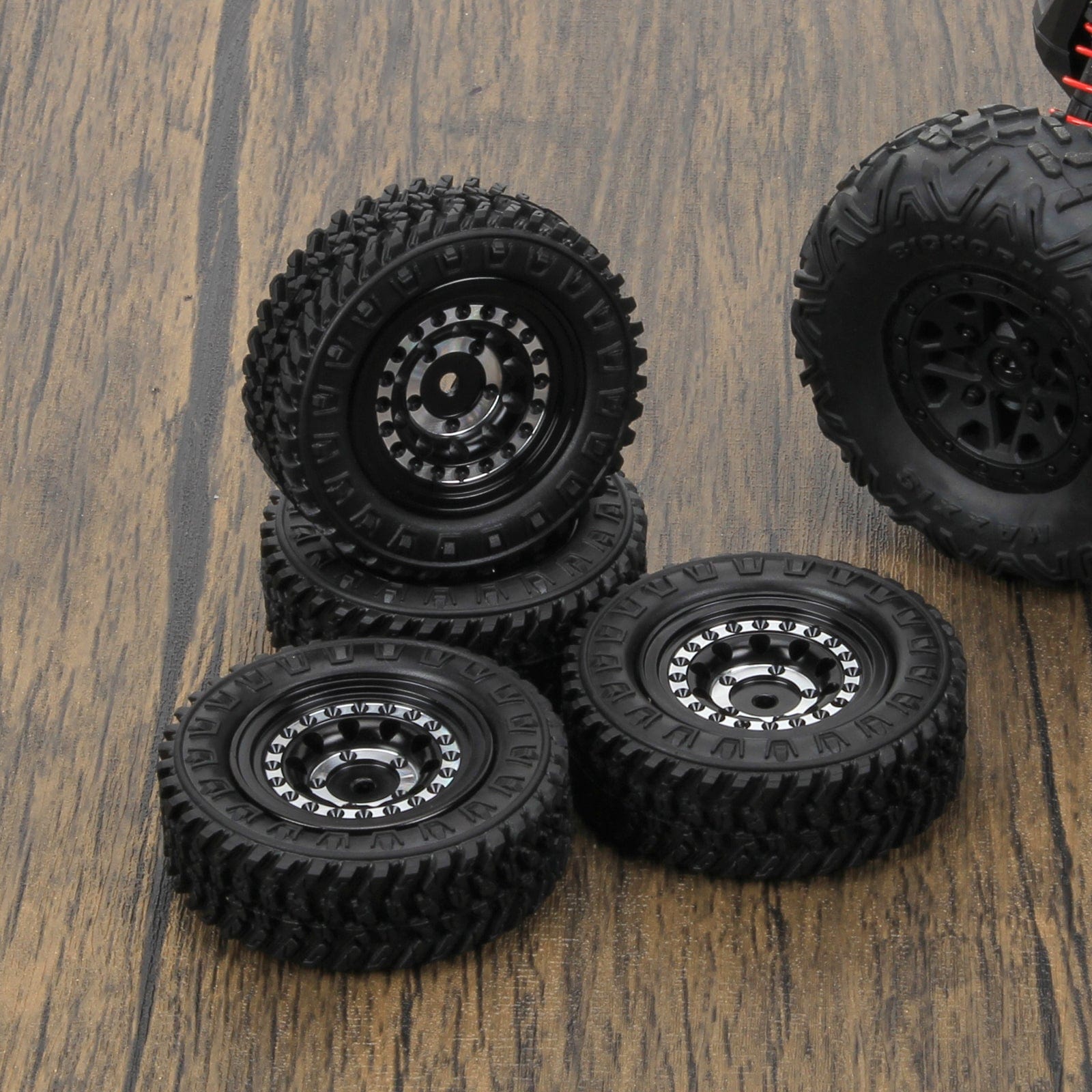 RCAWD 1.3” 55*19mm Glue - free Tires & Wheels for FMS FCX24 and SCX24 crawlers - RCAWD