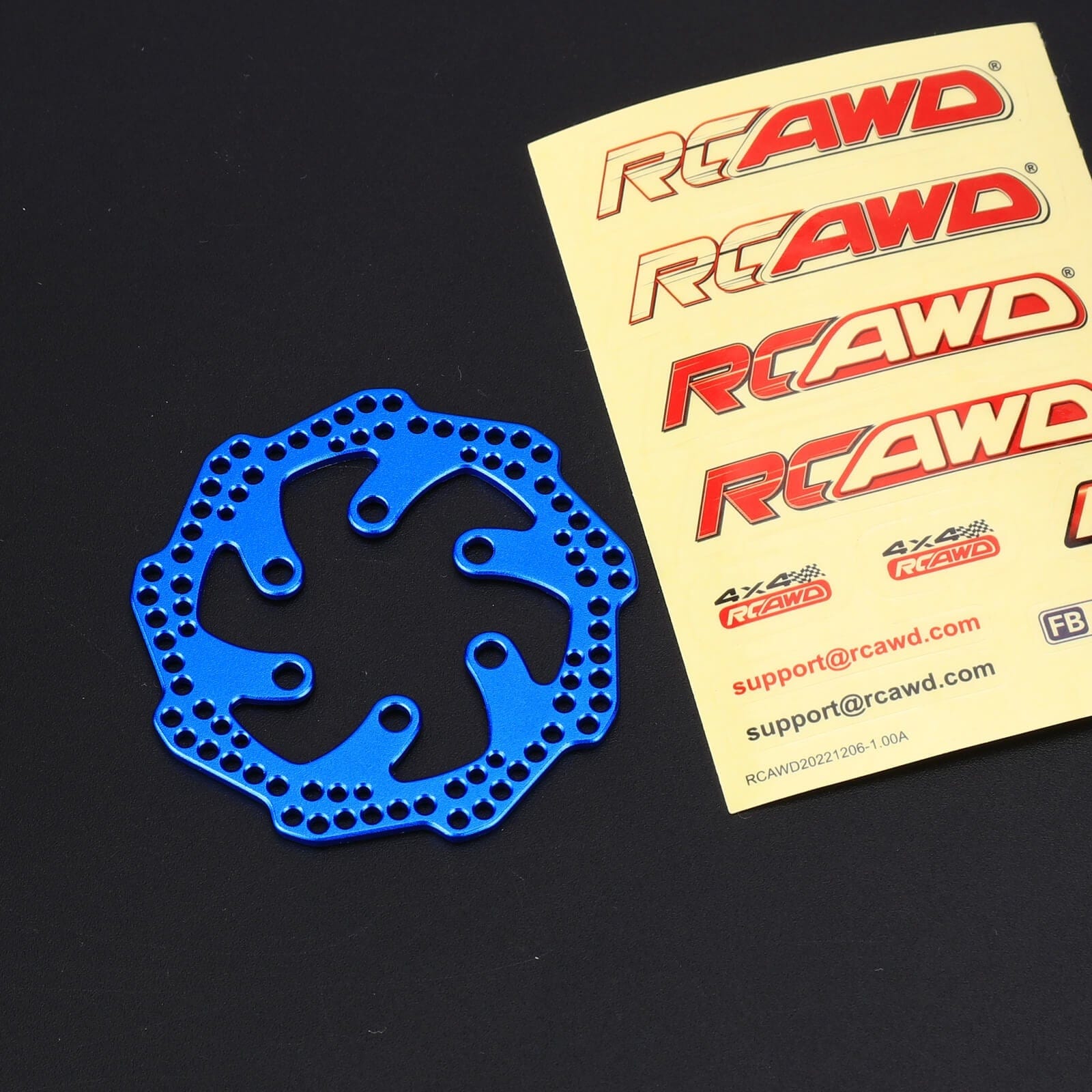 RCAWD 1/4 Losi Promoto - MX Upgrades Rear Aluminum Brake Rotor for losi Motorcycle - RCAWD