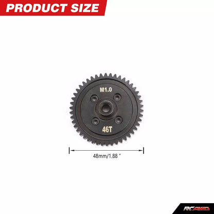 RCAWD 1/8 CEN Racing Upgrades 45# Steel 46T M1 Spur Gear CM0205TBL - RCAWD