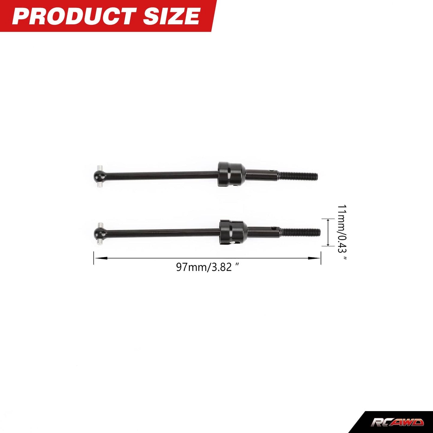 RCAWD 1/8 CEN Racing Upgrades Driveshaft & Axle Set CM0206BL - RCAWD