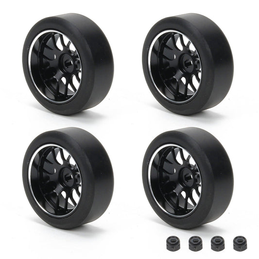 RCAWD 29*11mm RC Alloy Dirft Rim Wheel Drift Tires for 1/28 Wltoys K969 K989 P929, kyosho mini - Z mini - Q mini - D - RCAWD