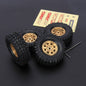 RCAWD 4pcs 1.0" Brass Beadlock Wheels with 54*19mm Tires for SCX24 RC Crawler - RCAWD