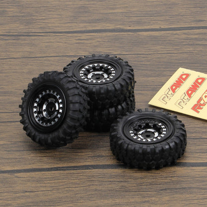 RCAWD 4pcs 1.3" 56*19MM glue - free wheel tire for FMS FCX24 and SCX24 Crawlers - RCAWD