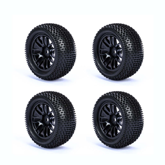 RCAWD 4pcs 52*74*32mm Pre - glued RC wheels Tires for 1/16 scale MJX Hyper Go 16207 - RCAWD