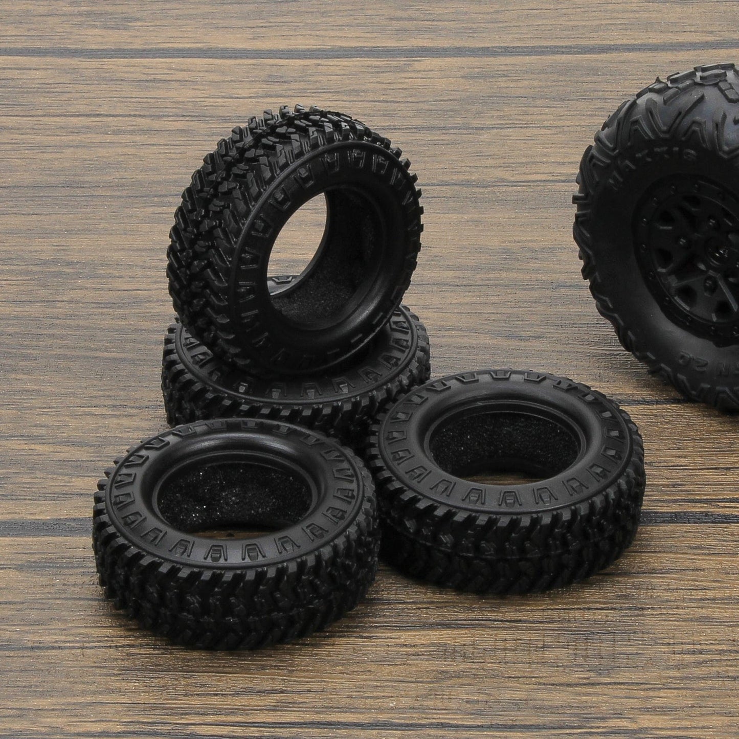 RCAWD 4pcs 55*21 mm rubber tire for FMS FCX24 crawlers - RCAWD