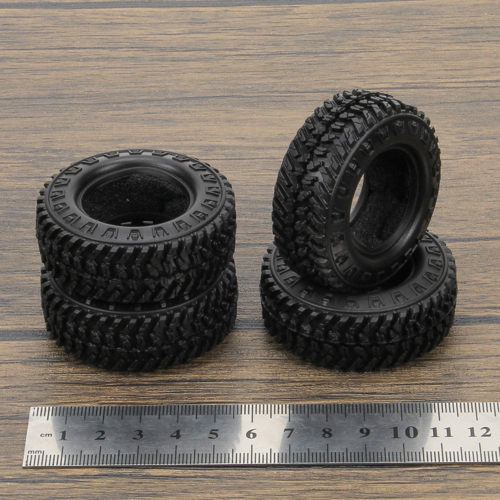 RCAWD 4pcs 55*21 mm rubber tire for FMS FCX24 crawlers - RCAWD