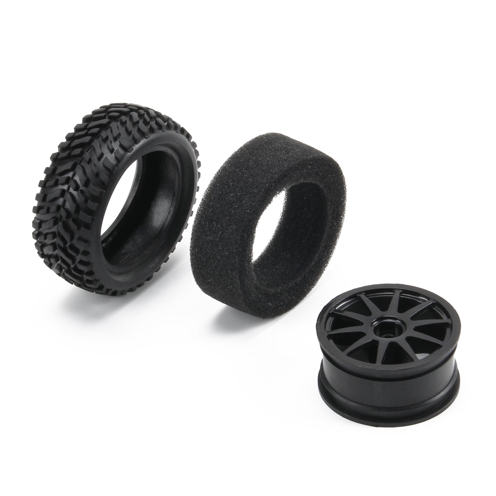 RCAWD 4pcs 75*31mm Wheel Rim & Rubber Tire for Axial 1/18 Yeti Jr. Can - Am Maverick - RCAWD