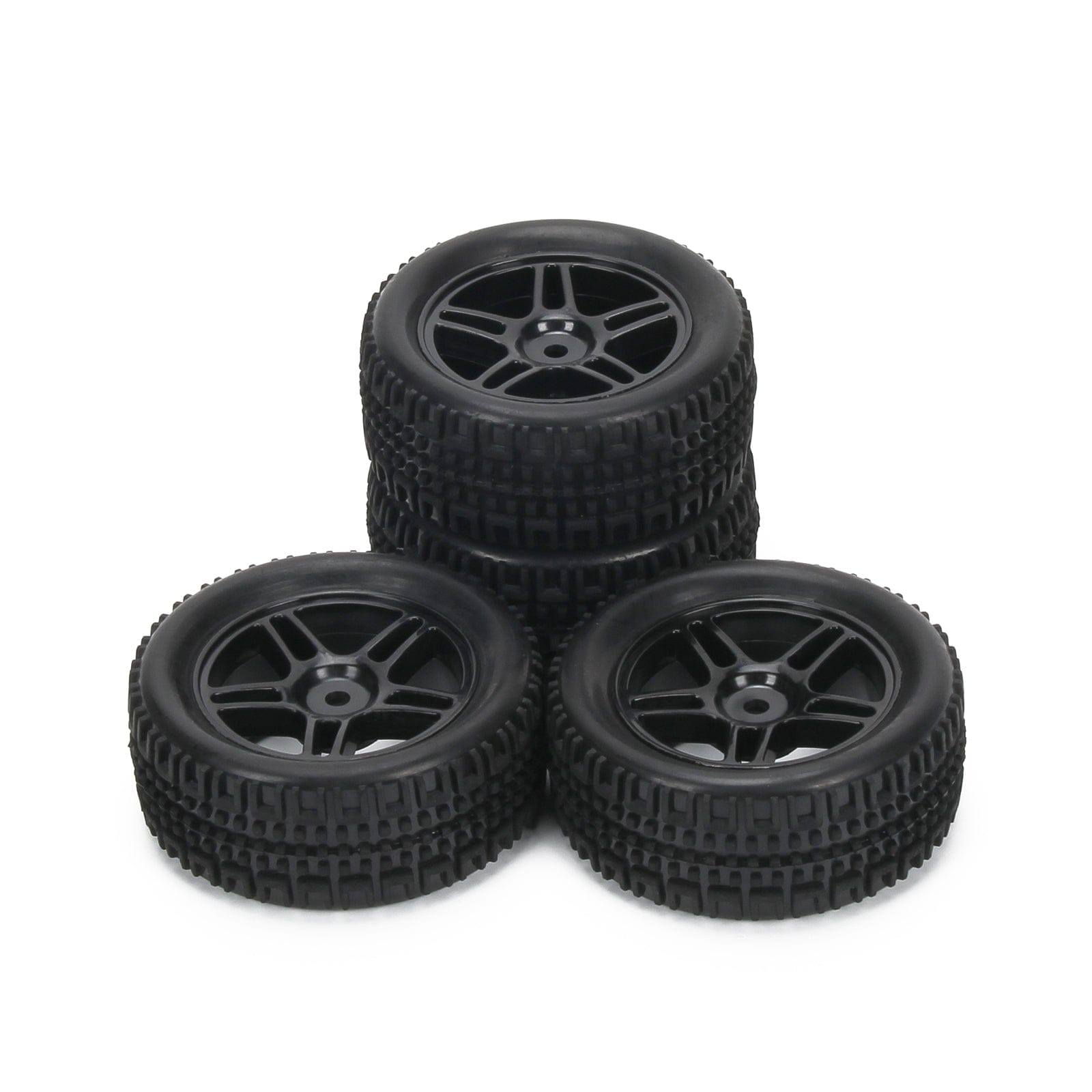 RCAWD 4pcs 75*31mm Wheel Rim & Rubber Tire for Axial 1/18 Yeti Jr. Can - Am Maverick - RCAWD