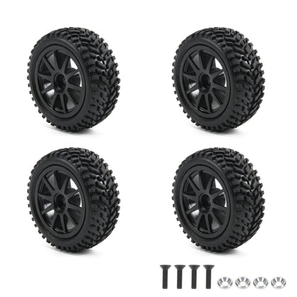 RCAWD 4pcs 75*31mm Wheel Rim & Rubber Tire for Axial 1/18 Yeti Jr. Can - Am Maverick - RCAWD