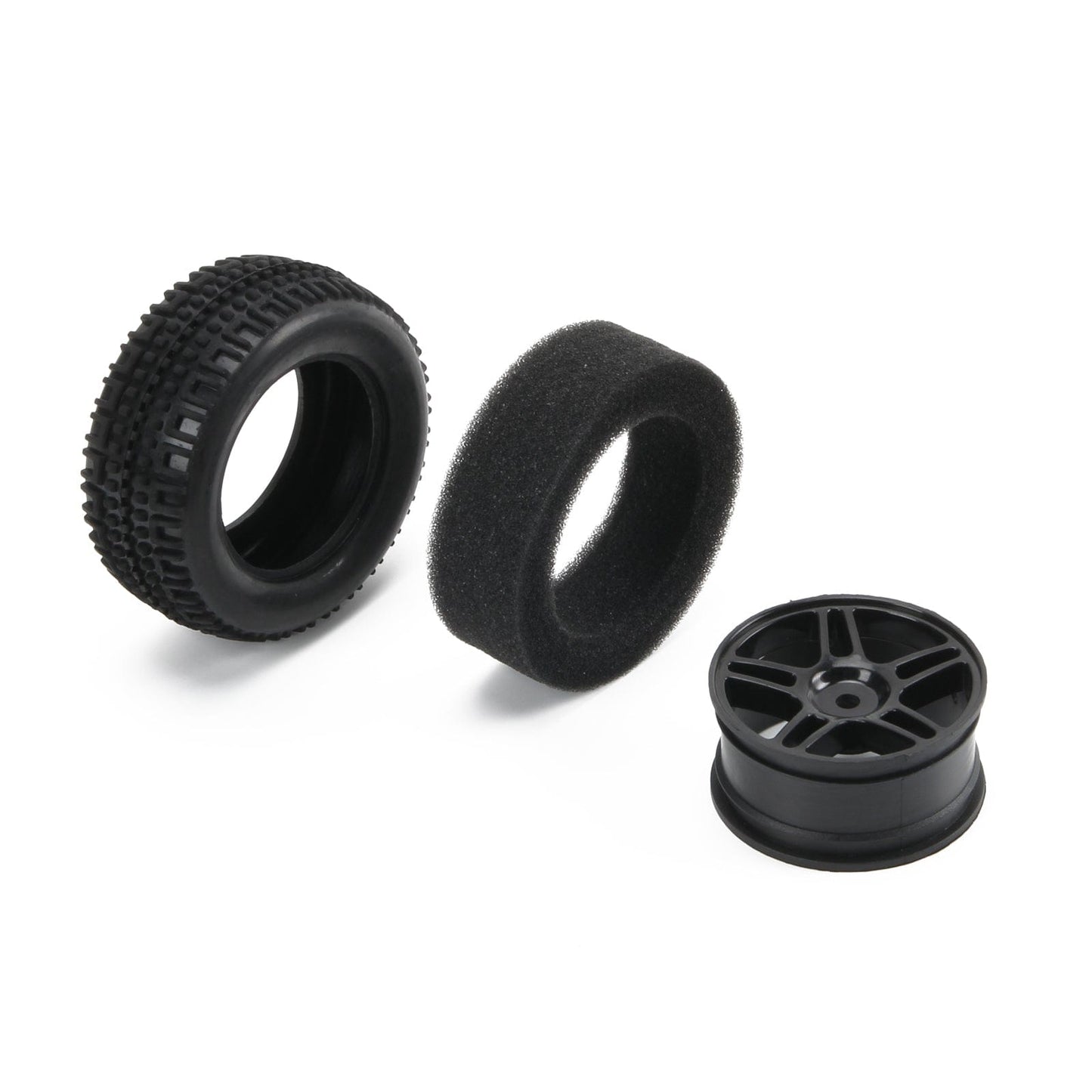 RCAWD 4pcs 75*31mm Wheel Rim & Rubber Tire for Axial 1/18 Yeti Jr. Can - Am Maverick - RCAWD