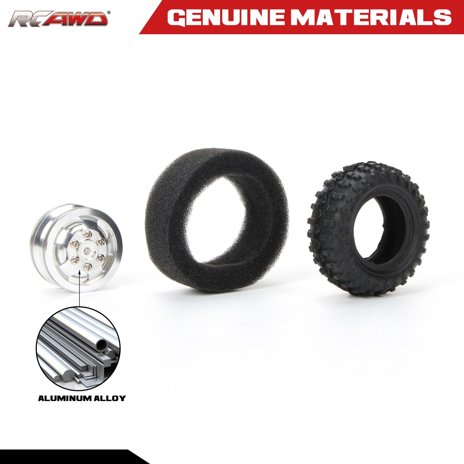 RCAWD 51*20mm Rubber Tire for RC WPL D12 Drift Truck - RCAWD