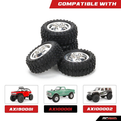 RCAWD 51*20mm Rubber Tire for RC WPL D12 Drift Truck - RCAWD