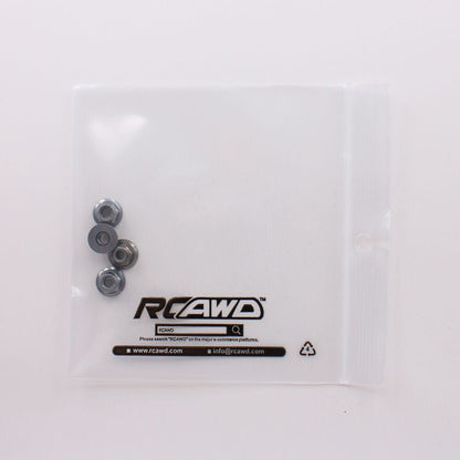 RCAWD Alloy 4mm Wheel Lock Nut for 1/16 Slash 4WD E - Revo Summit upgrade TS1613 4pcs - RCAWD