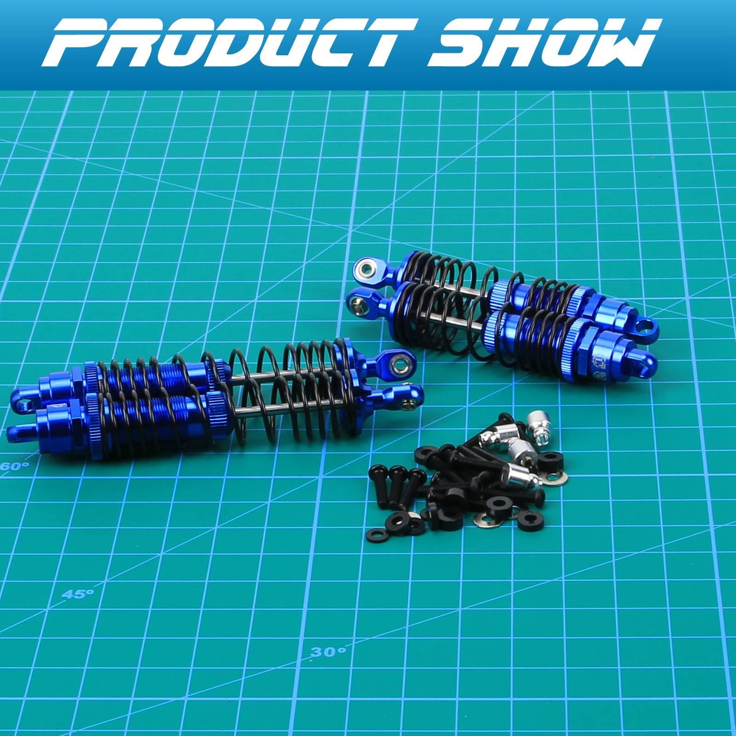 RCAWD Aluminum Big Bore Shocks Absorber oil - filled type for 1/10 Slash 2wd Upgrades - RCAWD