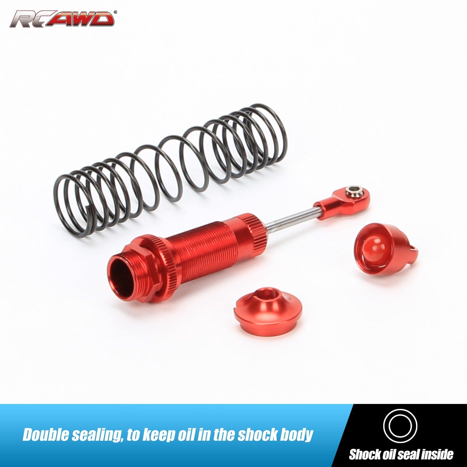 RCAWD Aluminum Big Bore Shocks Absorber oil - filled type for 1/10 Slash 2wd Upgrades - RCAWD