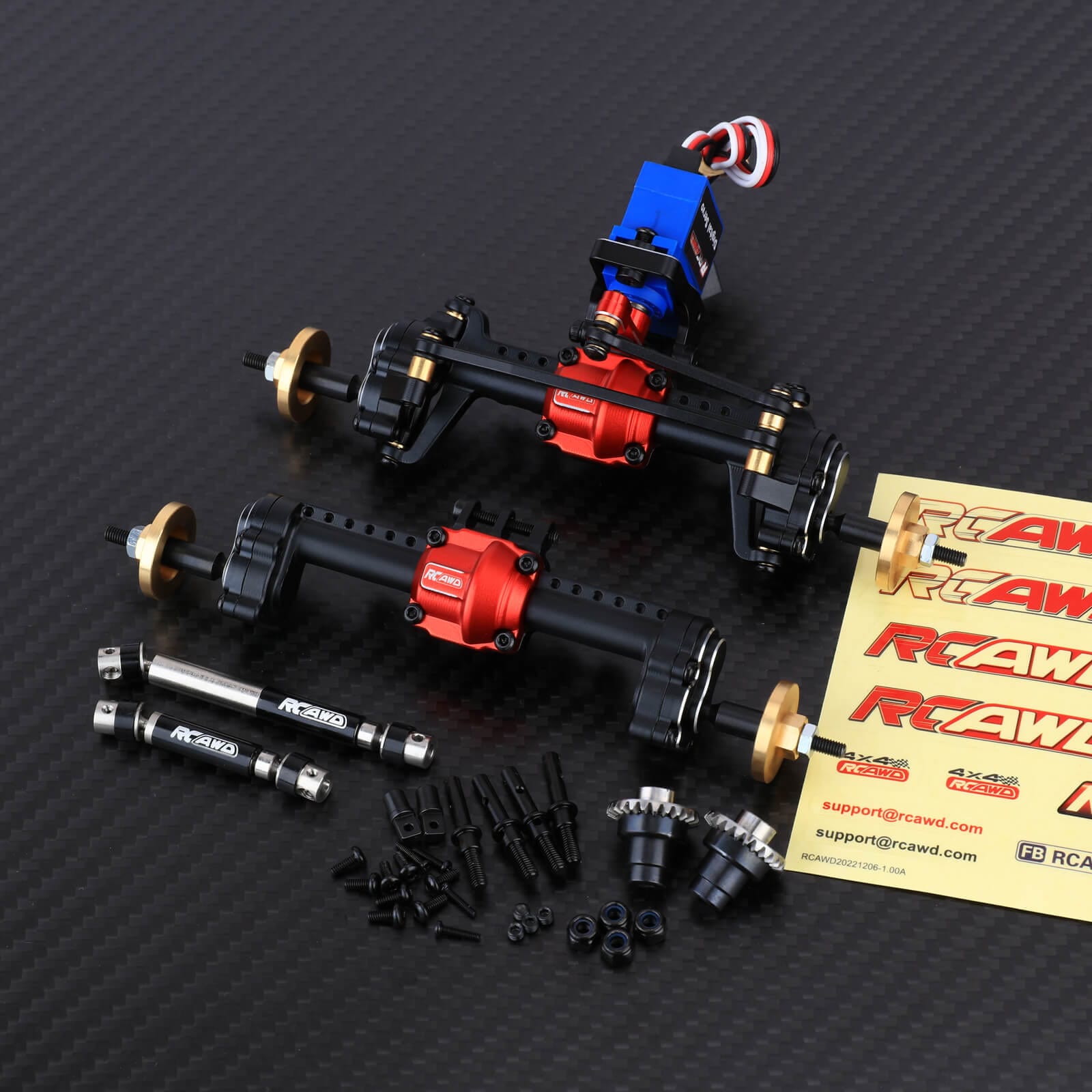 RCAWD Aluminum Widen 10mm Differential Portal Axles Complete Set for Trx4m Upgrades - RCAWD