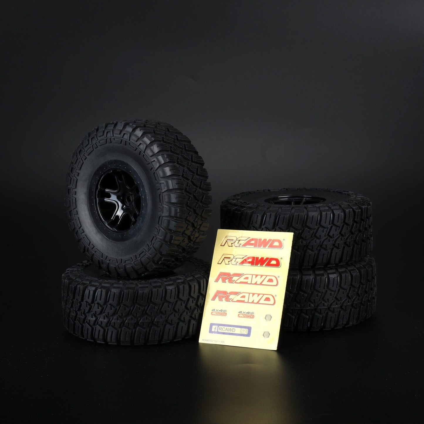 RCAWD Amazon RC Wheel & Tires 1/10 Pre-glued Monster Truck Wheel Tires LG-019BL LG-020BL
