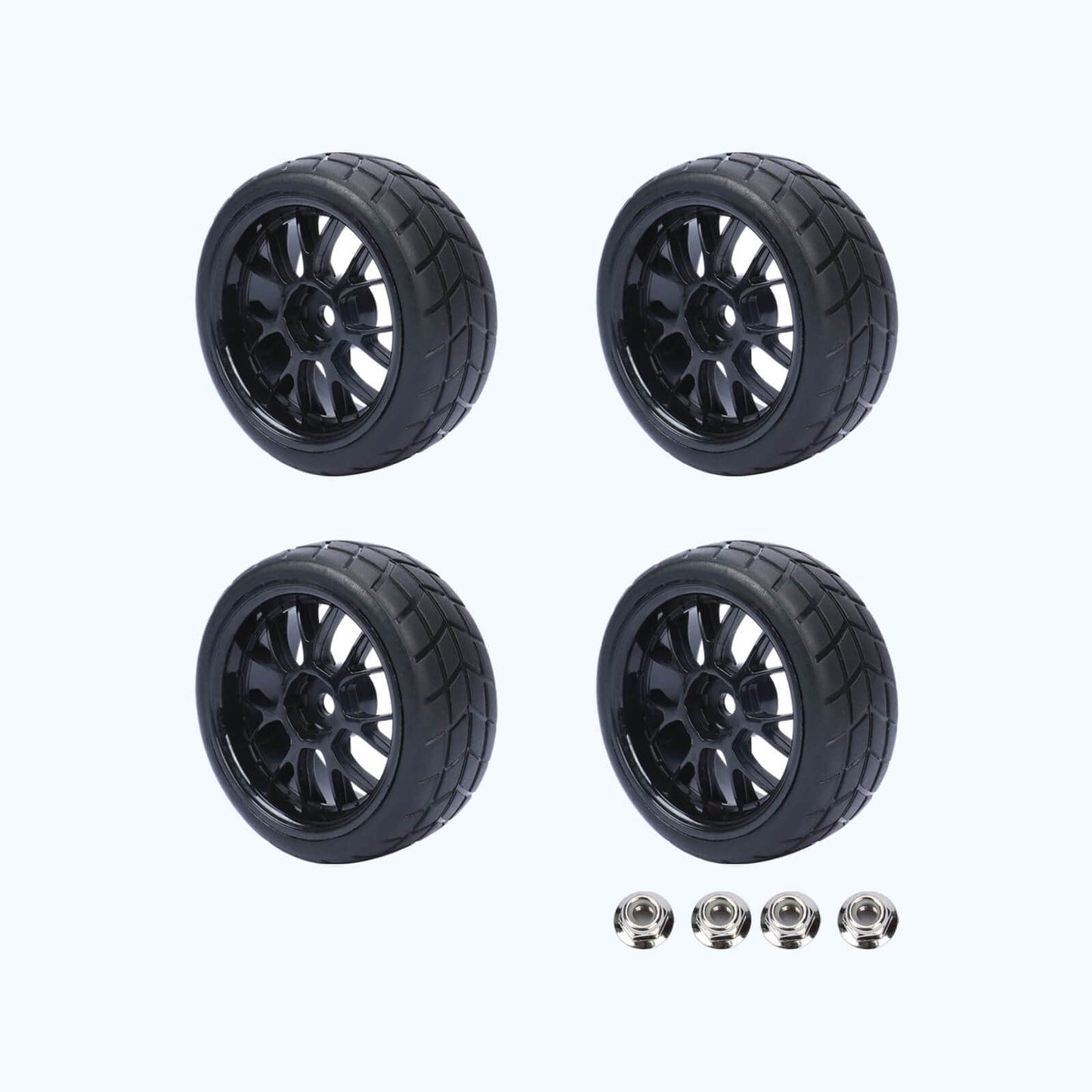 RCAWD Amazon RC Wheel & Tires 1/10 Pre-glued Monster Truck Wheel Tires LG-021BL LG-022BL