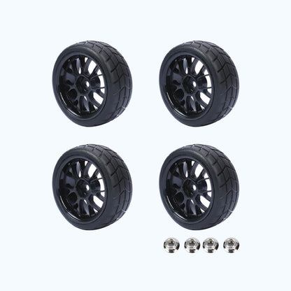 RCAWD Amazon RC Wheel & Tires 1/10 Pre-glued RC Wheel Tires for RC Rally Car RC On-road Car