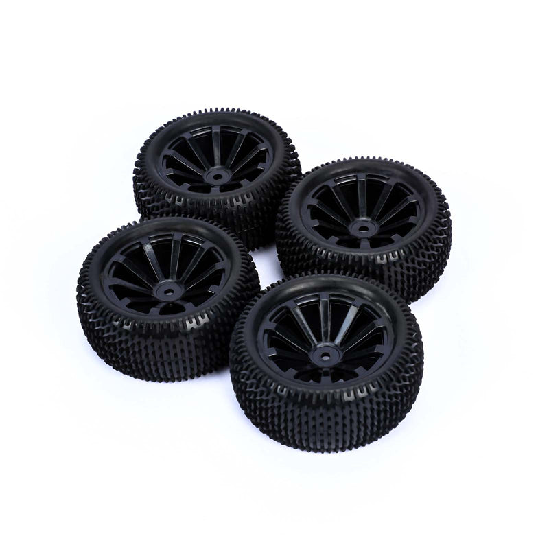 RCAWD 4pcs 52*74*32mm Pre-glued RC wheels Tires for 1/16 scale MJX Hyper Go 16207 - RCAWD
