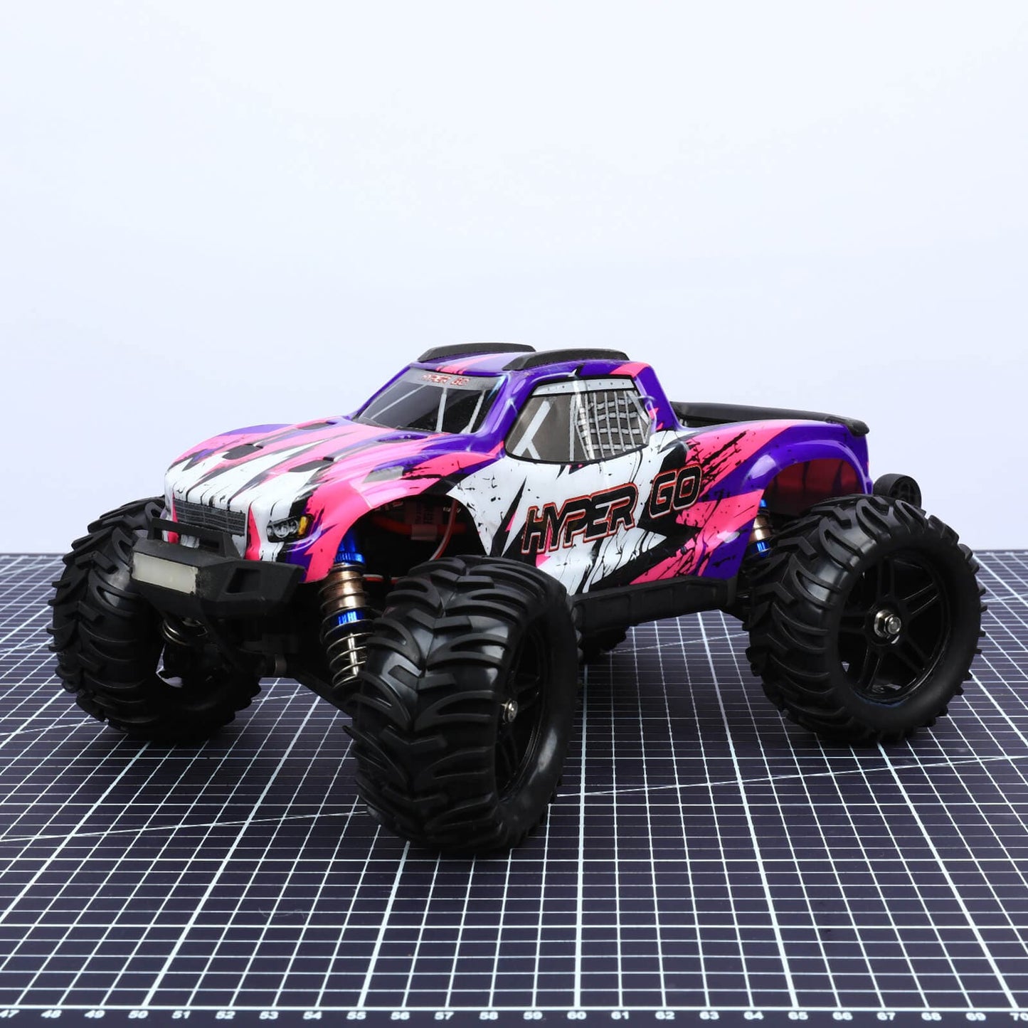 RCAWD Amazon RC Wheel & Tires RCAWD 1/16 Pre-glued RC Tires for MJX Hyper go RC truck V-shaped Tread Gl-005BL GL-006BL