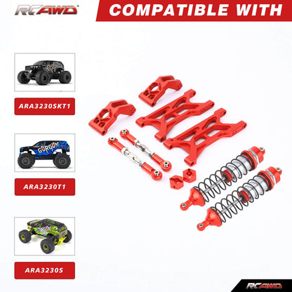 RCAWD ARRMA 1/10 Gorgon Full set RCAWD Arrma 1/10 GORGON Rear Suspension Arms & Shocks with Link Set