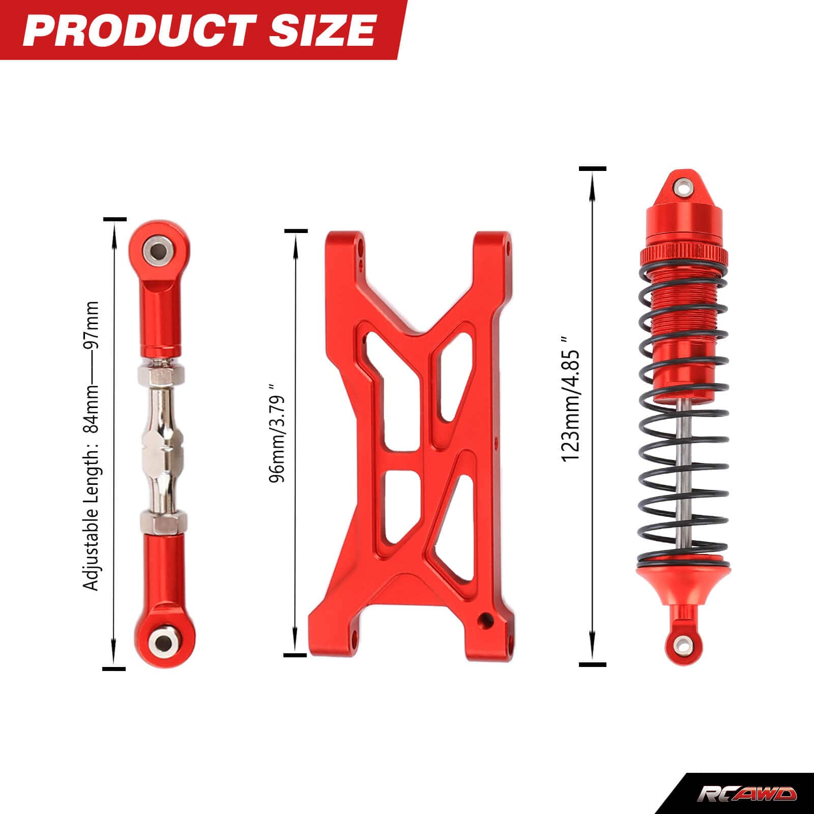 RCAWD ARRMA 1/10 Gorgon RCAWD Arrma 1/10 GORGON Rear Suspension Arms Set