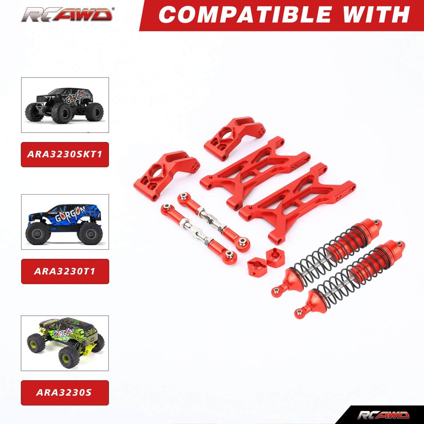 RCAWD ARRMA 1/10 Gorgon RCAWD Arrma 1/10 GORGON Rear Suspension Arms Set