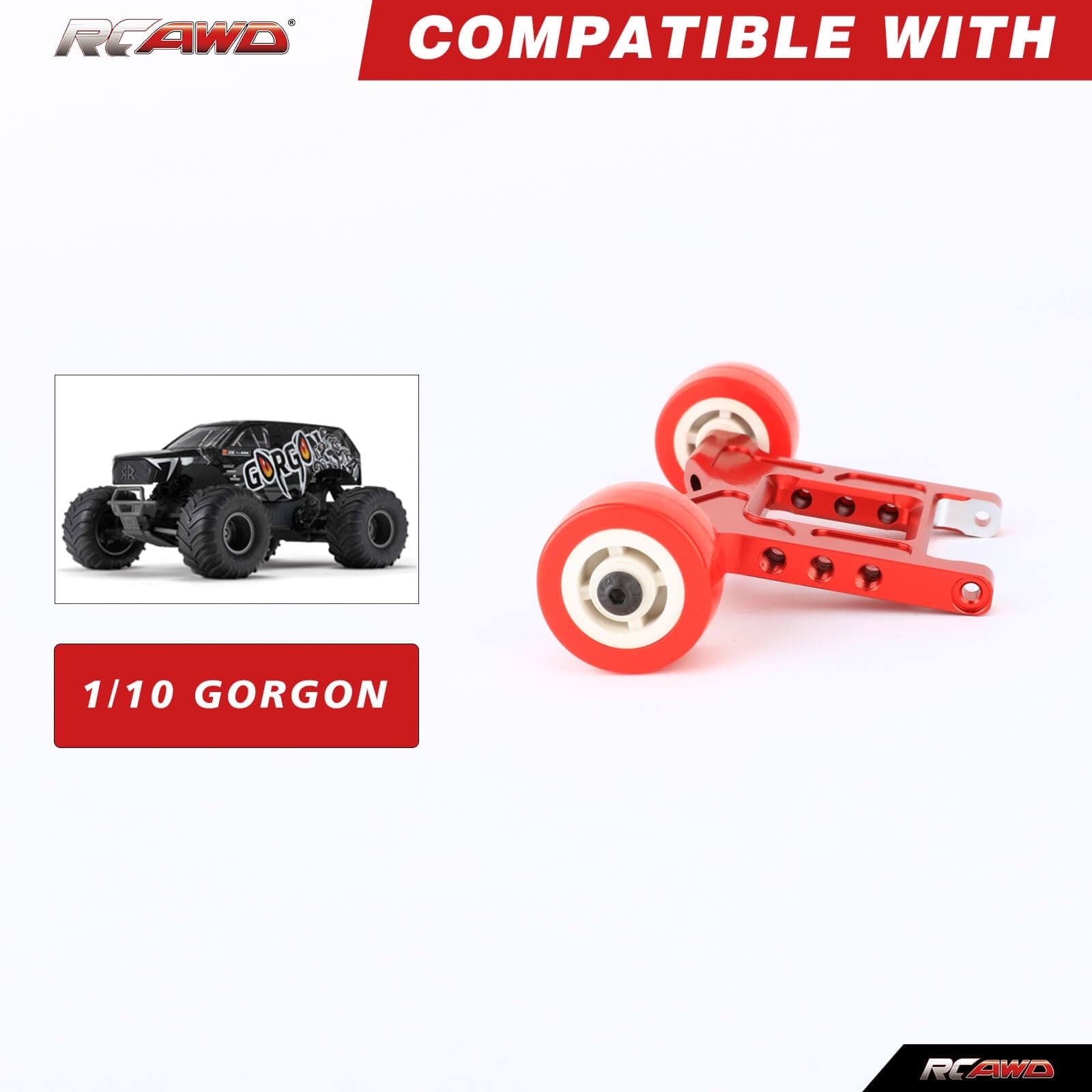 RCAWD ARRMA 1/10 Gorgon RCAWD Arrma 1/10 GORGON Wheelie Bar Set D2-ARAC6487R