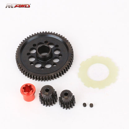 RCAWD ARRMA 1/10 Gorgon RCAWD ARRMA GORGON Steel 0.8Mod 61T Spur Gear Set with 15T 17T Pinion gear