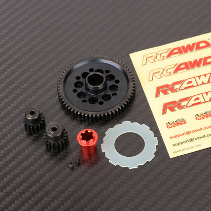 RCAWD ARRMA 1/10 Gorgon Spur Gear Set with 15T 17T Pinion gear RCAWD ARRMA GORGON Steel 0.8Mod 61T Spur Gear Set with 15T 17T Pinion gear