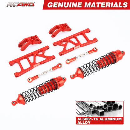 RCAWD ARRMA 1/10 Gorgon widen rear suspension arms RCAWD Arrma 1/10 GORGON Rear Suspension Arms & Shocks with link Set