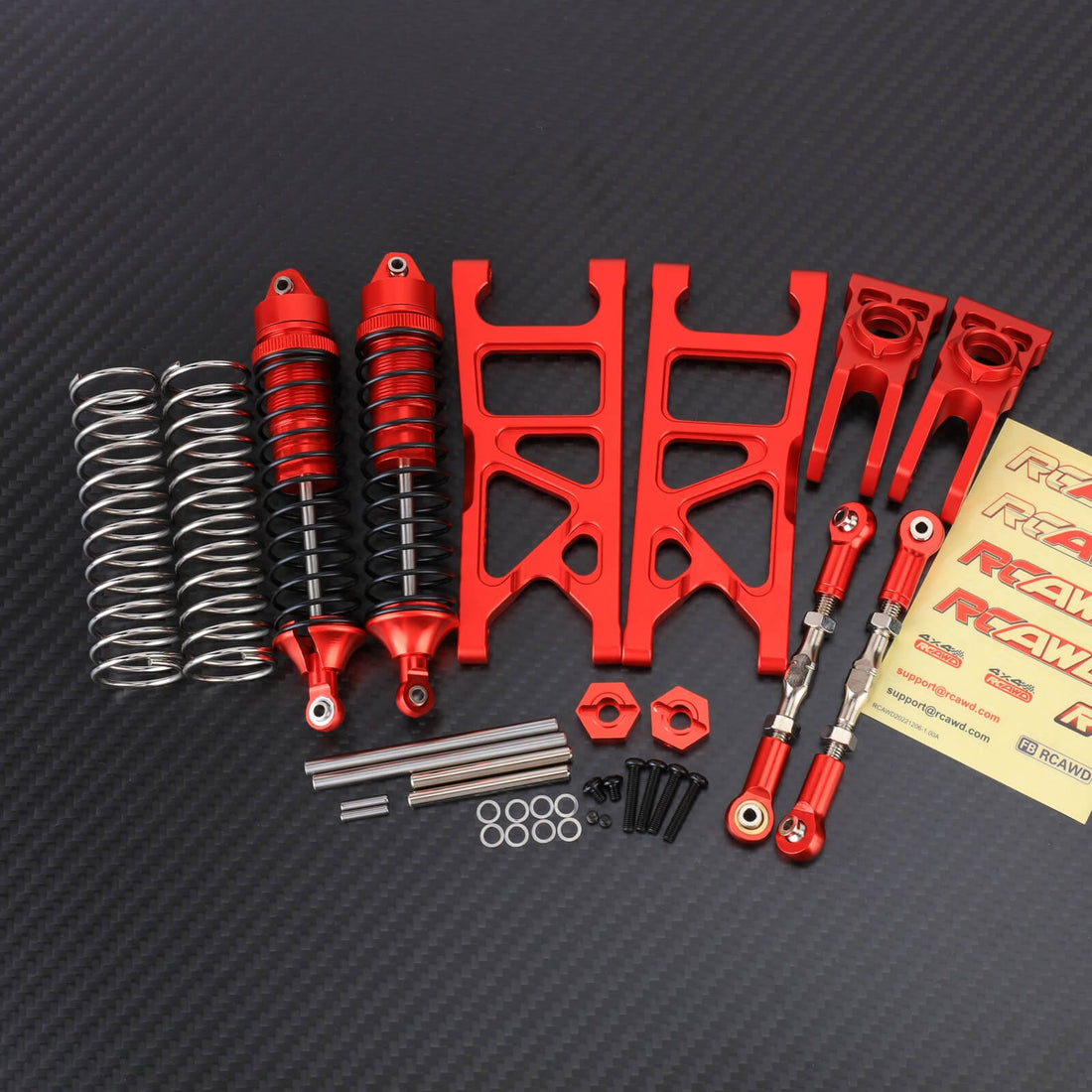 RCAWD Arrma 1/10 GORGON Rear Suspension Arms Shocks with Link Set-Arrma ...