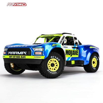 RCAWD ARRMA 1/16 MOJAVE GROM Neon Yellow RCAWD ARRMA MOJAVE GROM All Terrain Adaptation Pre Glued Wheel Tires