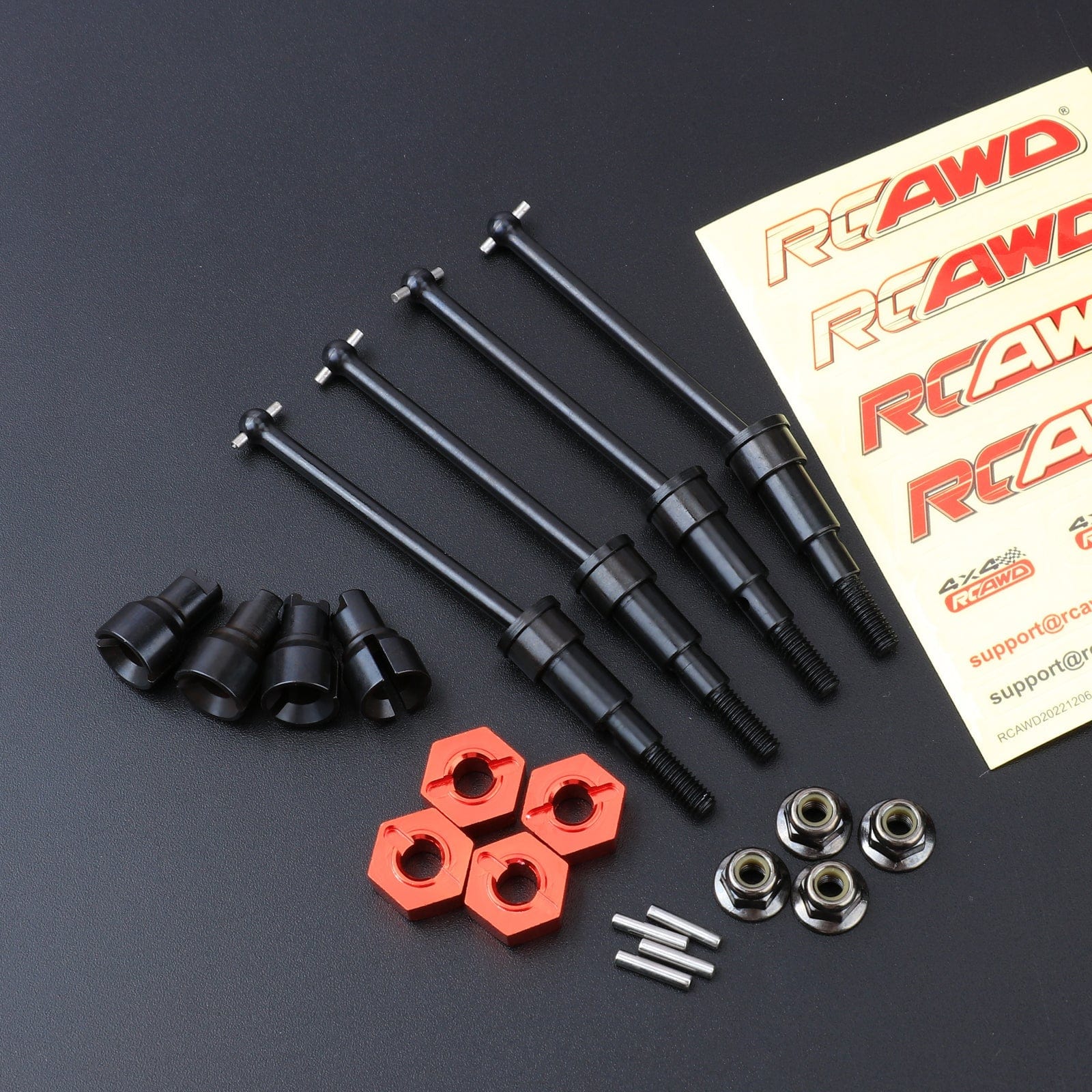 RCAWD Arrma 1/18 GROM Upgrade Parts 5.5mm hex set RCAWD Arrma 1/18 GROM Upgrades Metal Axle Diff Cup & Hex Set