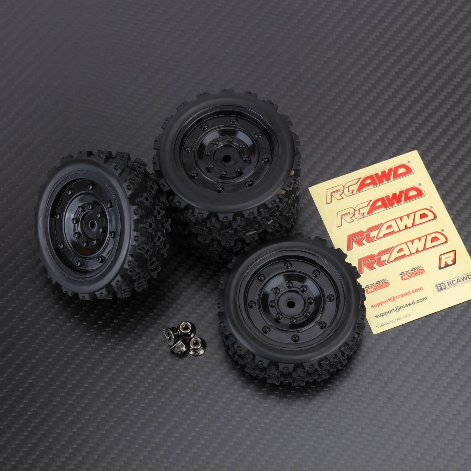 RCAWD Arrma 1/18 GROM Upgrade Parts A type RCAWD Arrma 1/18 GROM Wheel Tires Set GRANITE Glued Nylon 4pcs