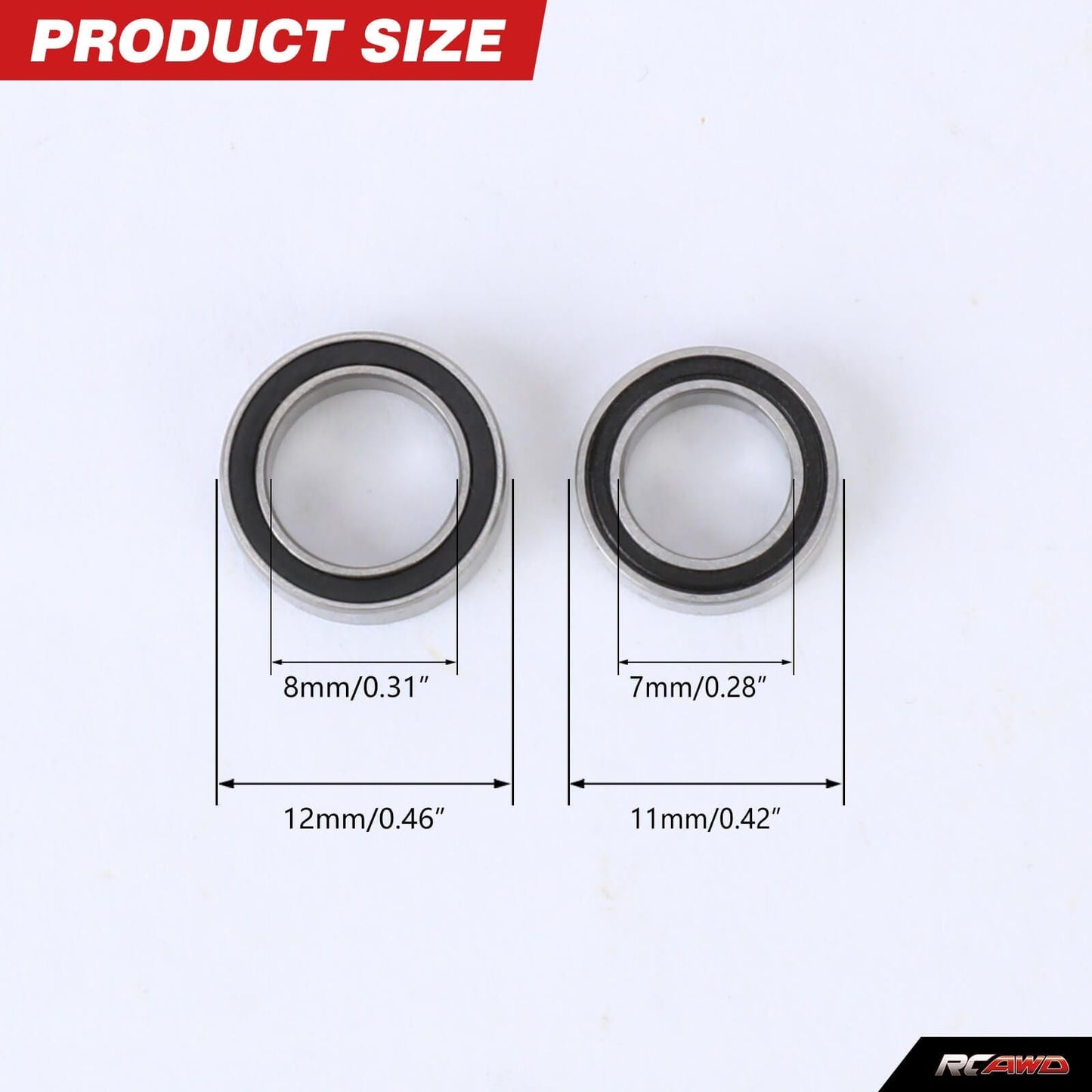 RCAWD Arrma 1/18 GROM Upgrade Parts Bearing RCAWD Arrma 1/18 GROM Bearing Set