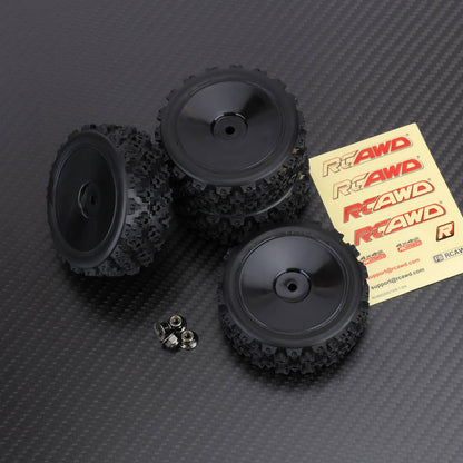 RCAWD Arrma 1/18 GROM Upgrade Parts C type RCAWD Arrma 1/18 GROM Nylon Wheel Tires Set for GRANITE MEGA Glued
