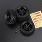 RCAWD Arrma 1/18 GROM Upgrade Parts D type RCAWD Arrma 1/18 GROM Nylon Wheel Tires Set for GRANITE MEGA Glued