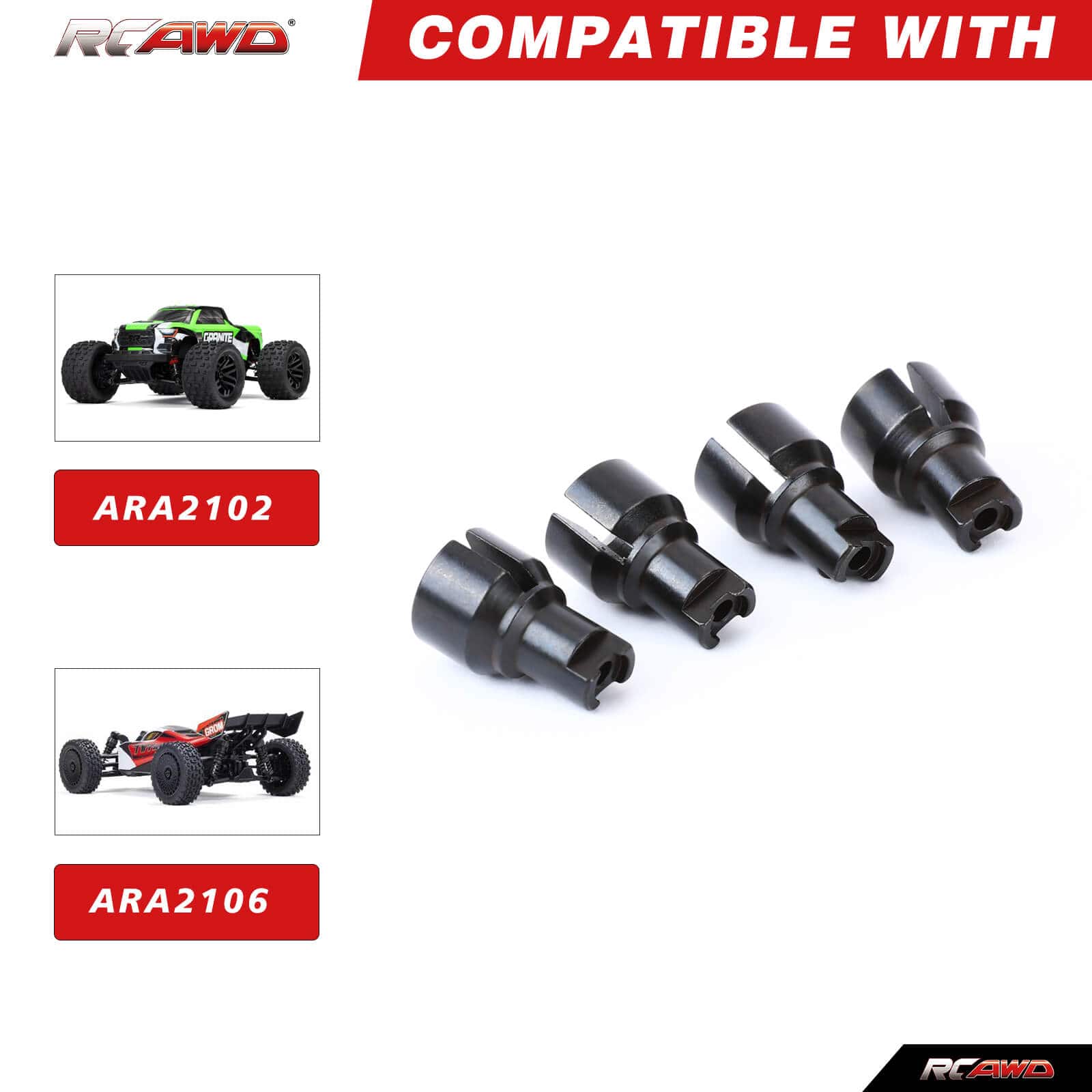 RCAWD Arrma 1/18 GROM Upgrade Parts diff cup RCAWD Arrma 1/18 GROM Upgrades Diff Cup