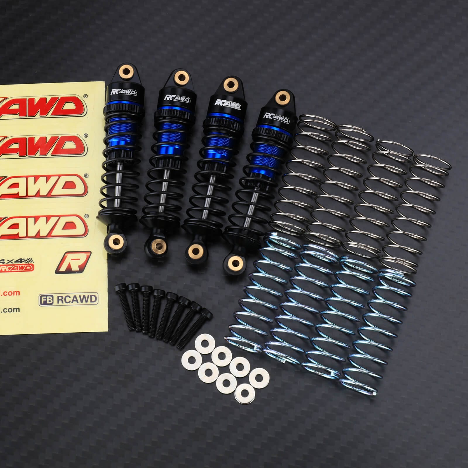 RCAWD Arrma 1/18 GROM Upgrade Parts Navy Blue RCAWD Arrma 1/18 GROM Upgrades 58mm Aluminum Shock Set