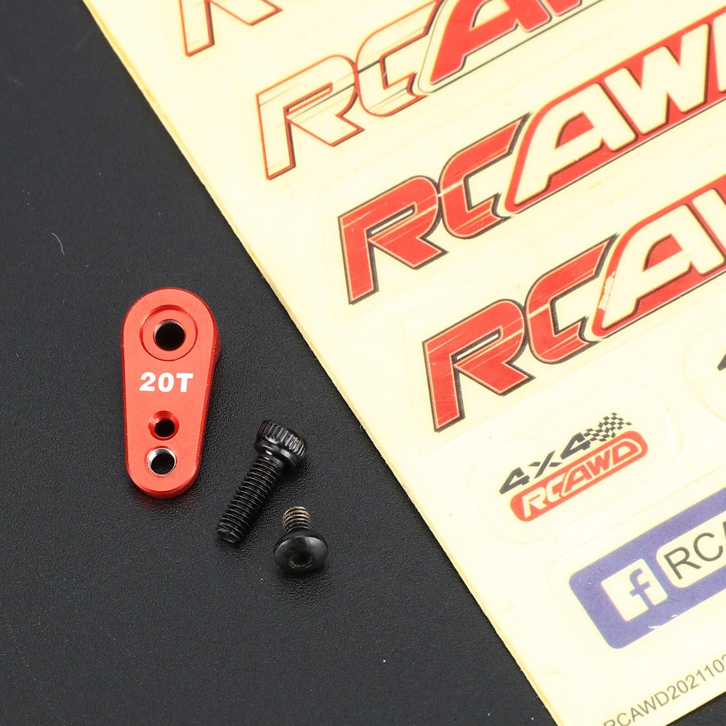 RCAWD Arrma 1/18 GROM Upgrade Parts Only servo arm / Red RCAWD Arrma 1/18 GROM Servo Set with Micro Metal Gear