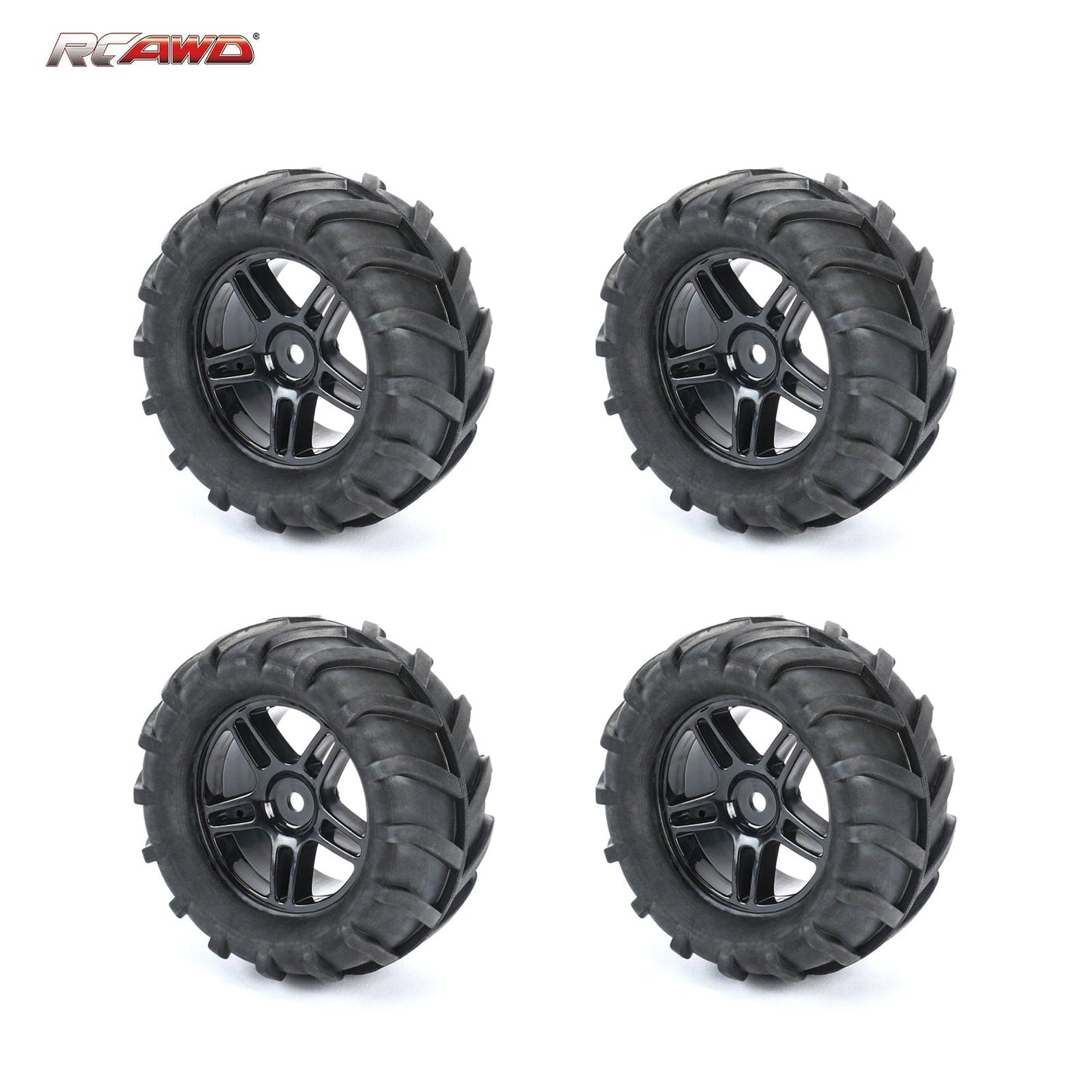 RCAWD Arrma 1/18 GROM Upgrade Parts RCAWD 40g/pc Nylon Wheel Rims Tire Set for Arrma 1/18 Granite Grom Mega Upgrade Parts