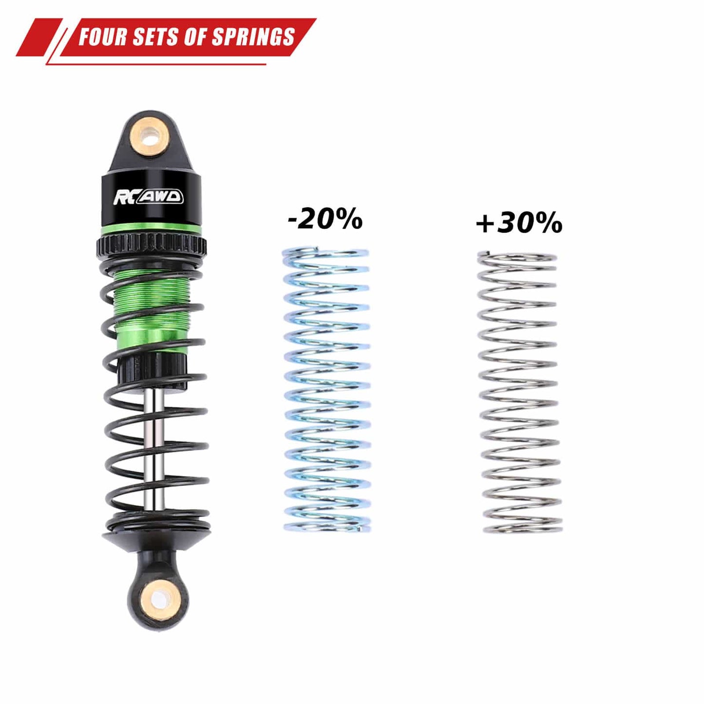 RCAWD Arrma 1/18 GROM Upgrade Parts RCAWD Arrma 1/18 GROM Upgrades 58mm Aluminum Shock Set