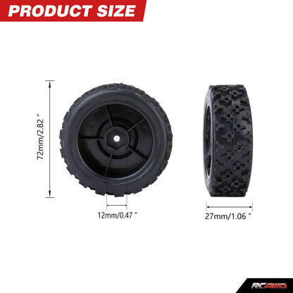 RCAWD Arrma 1/18 GROM Upgrade Parts RCAWD Arrma 1/18 GROM Wheel Tires Set GRANITE Glued Nylon 4pcs