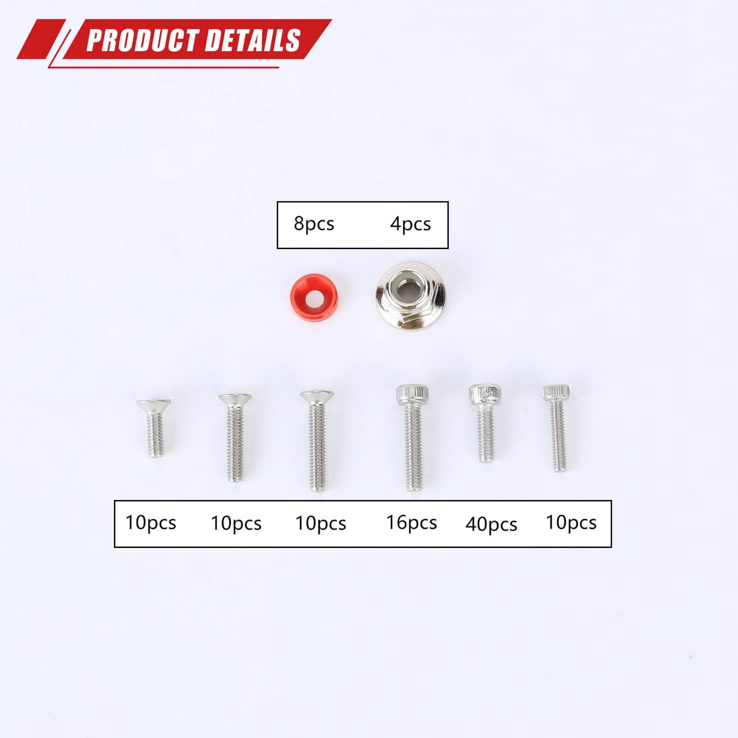 RCAWD Arrma 1/18 GROM Upgrade Parts Stainless Steel Upgrades RCAWD Arrma 1/18 GROM Screws Set - Stainless Steel Type